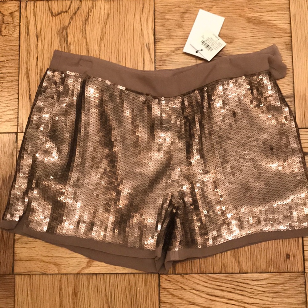 Club Monaco Gold Sequin Shorts